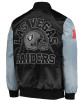Starter Las Vegas Raiders Black and Grey Satin Jacket Starter Las Vegas Raiders Black and Grey Satin Jacket