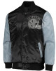 Starter Las Vegas Raiders Black and Grey Satin Jacket Starter Las Vegas Raiders Black and Grey Satin Jacket