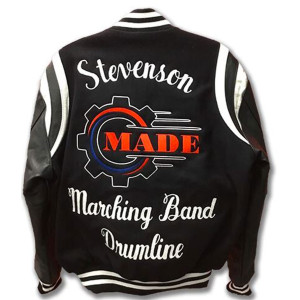 Stevenson Marching Black Wool Varsity Jacket