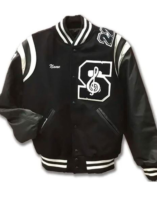 Stevenson Marching Black Wool Varsity Jacket