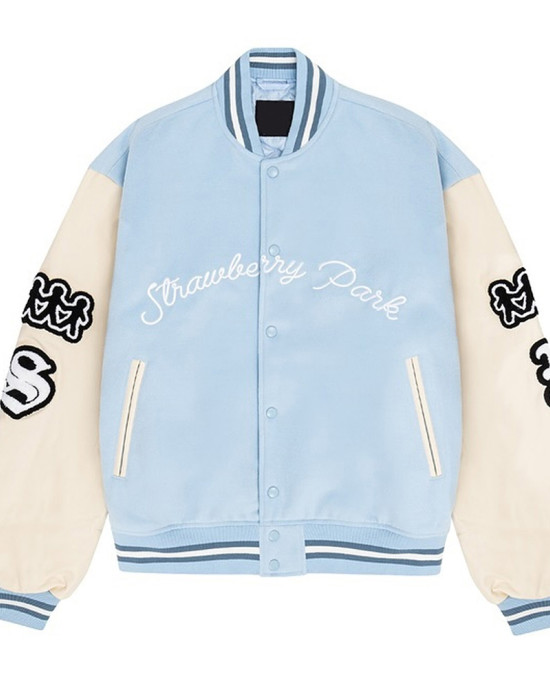 Strawberry Park Valentine’s Day Varsity Jacket Strawberry Park Valentine’s Day Varsity Jacket