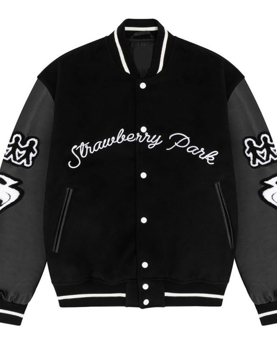 Strawberry Park Valentine’s Day Varsity Jacket Strawberry Park Valentine’s Day Varsity Jacket