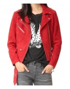 Suede Once Upon A Time Emma Red Leather Jacket