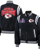 Super Bowl LVIII Champions Kansas City Chiefs Varsity Bomber Jacket Super Bowl LVIII Champions Kansas City Chiefs Varsity Bomber Jacket