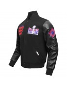 Superbowl LVIII Wool/Leather Varsity Jacket