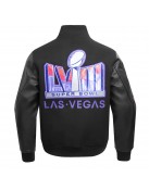 Superbowl LVIII Wool/Leather Varsity Jacket