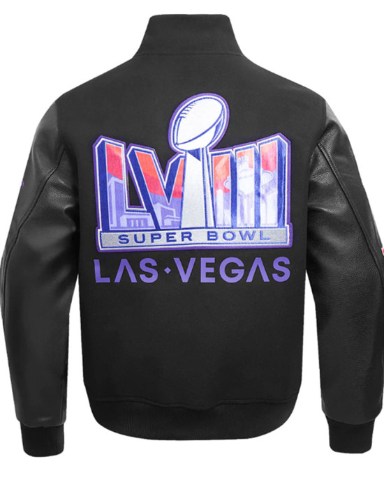 Superbowl LVIII Wool/Leather Varsity Jacket Superbowl LVIII Wool/Leather Varsity Jacket