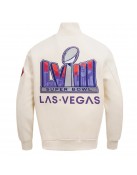 Superbowl LVIII Wool/Leather Varsity Jacket