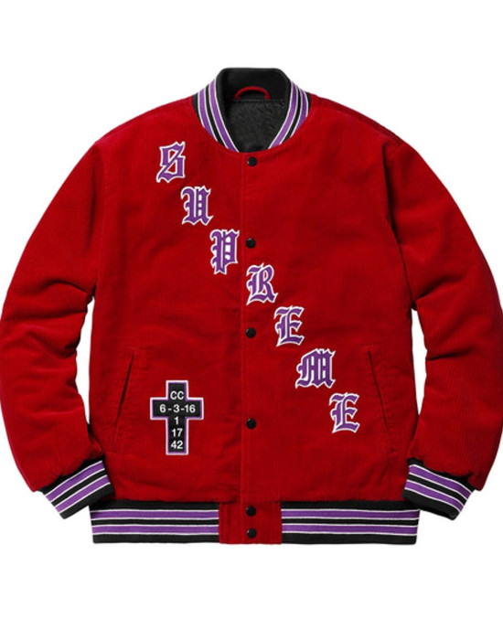 Supreme Cross Old English Corduroy Bomber Jacket