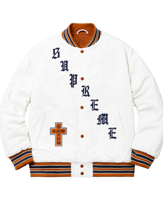 Supreme Cross Old English Corduroy Bomber Jacket