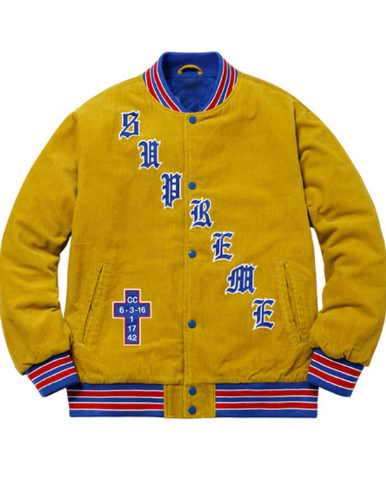 Supreme Cross Old English Corduroy Bomber Jacket