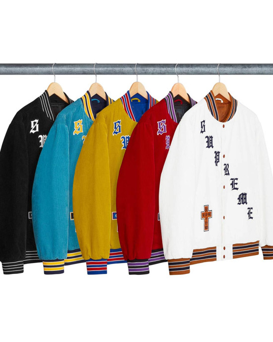 Supreme Cross Old English Corduroy Bomber Jacket