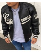 Supreme Uptown Studded Varsity Leather Jacket