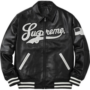 Supreme Uptown Studded Varsity Leather Jacket