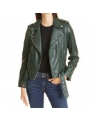 Tacoma FD Hassie Harrison Green Leather Jacket