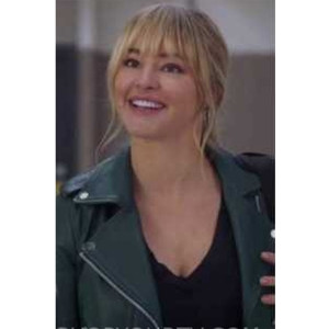 Tacoma FD Hassie Harrison Green Leather Jacket