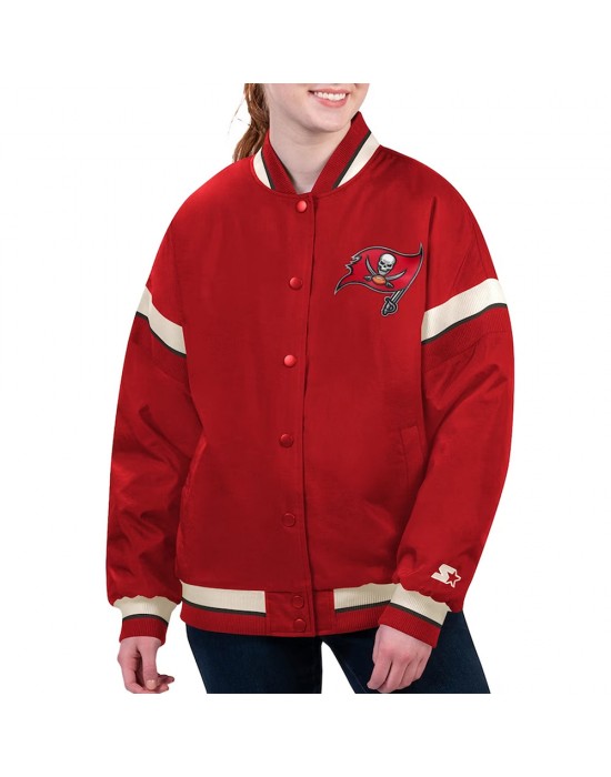 Tampa Bay Buccaneers Tournament Red Varsity Jacket