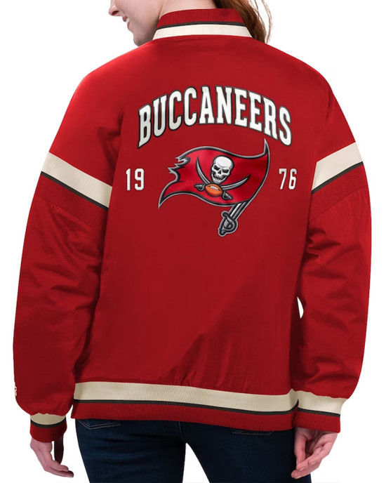 Tampa Bay Buccaneers Tournament Red Varsity Jacket Tampa Bay Buccaneers Tournament Red Varsity Jacket