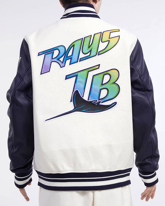Tampa Devil Rays Retro Classic Rib Varsity Jacket Tampa Devil Rays Retro Classic Rib Varsity Jacket