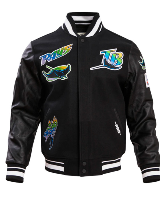 Tampa Devil Rays Retro Classic Rib Varsity Jacket Tampa Devil Rays Retro Classic Rib Varsity Jacket