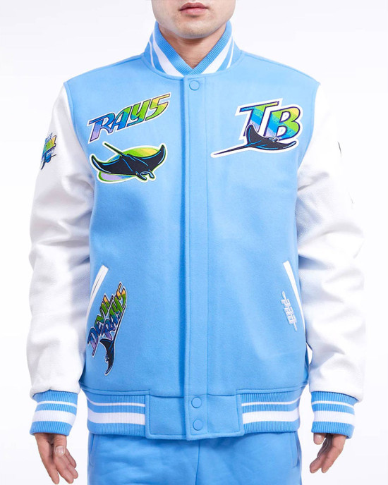 Tampa Devil Rays Retro Classic Rib Varsity Jacket Tampa Devil Rays Retro Classic Rib Varsity Jacket