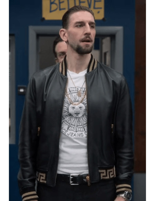 Ted Lasso S03 Maximilian Osinski Leather Jacket Ted Lasso S03 Maximilian Osinski Leather Jacket