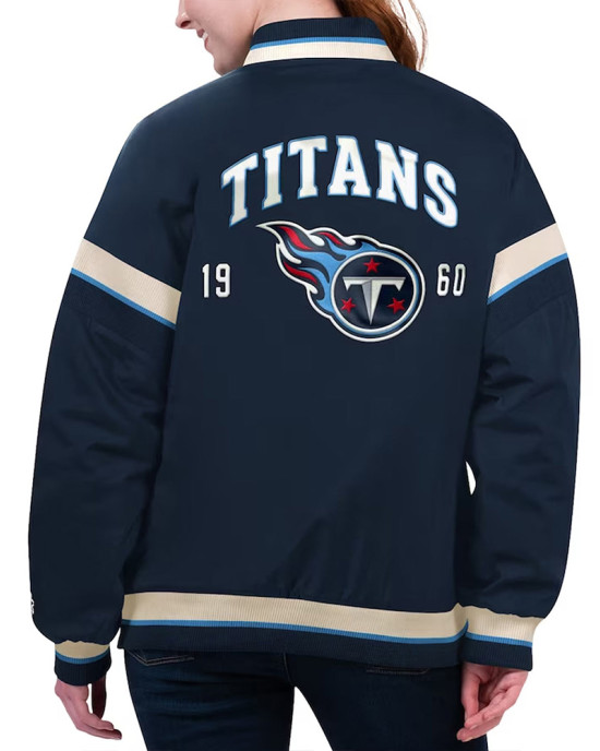 Tennessee Titans Tournament Navy Varsity Jacket Tennessee Titans Tournament Navy Varsity Jacket