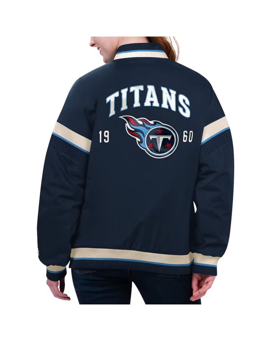 Tennessee Titans Tournament Navy Varsity Jacket