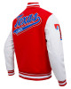 Texas Rangers Script Tail Classic Rib Varsity Jacket Texas Rangers Script Tail Classic Rib Varsity Jacket