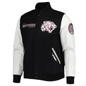 Texas Southern Tigers Black and White Classic Varsity Jacket