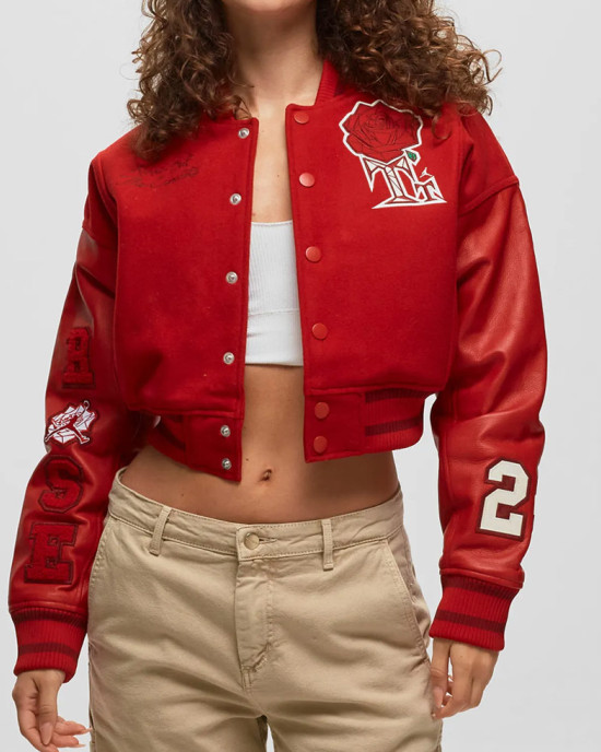 Teyana Taylor Rose Red Varsity Jacket