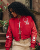 Teyana Taylor Rose Red Varsity Jacket