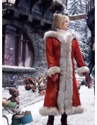 The Christmas Chronicles 2 Mrs. Claus Red Hooded Fur Collar Coat