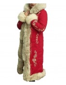 The Christmas Chronicles 2 Mrs. Claus Red Hooded Fur Collar Coat