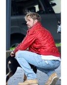 The Fall Guy Ryan Gosling Red Satin Jacket