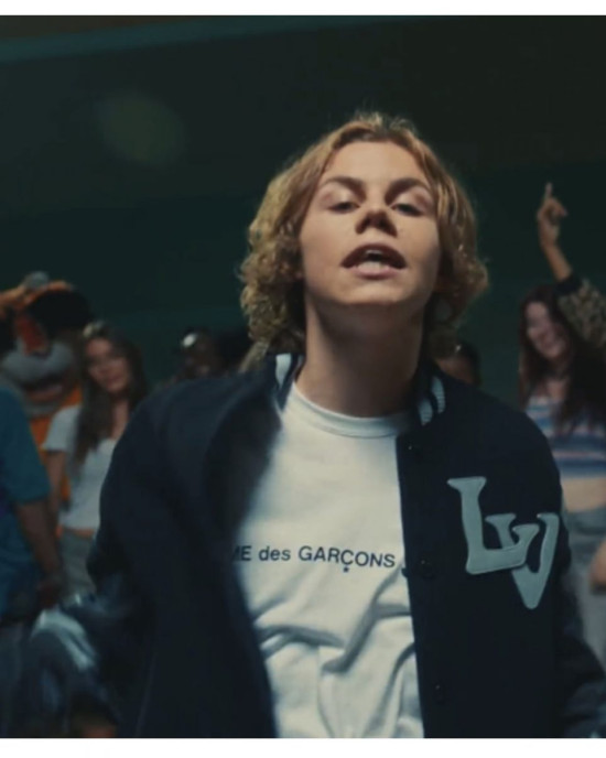 The Kid Laroi Wrong Camo Chains LV Varsity Jacket The Kid Laroi Wrong Camo Chains LV Varsity Jacket