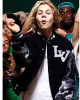 The Kid Laroi Wrong Camo Chains LV Varsity Jacket The Kid Laroi Wrong Camo Chains LV Varsity Jacket