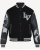 The Kid Laroi Wrong Camo Chains LV Varsity Jacket The Kid Laroi Wrong Camo Chains LV Varsity Jacket