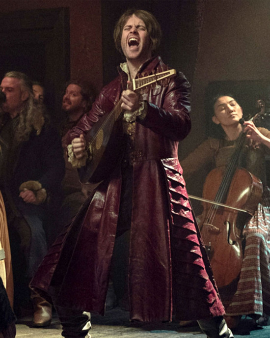 The Witcher Joey Batey Maroon Coat The Witcher Joey Batey Maroon Coat