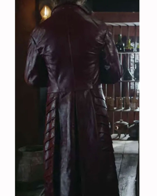 The Witcher Joey Batey Maroon Coat The Witcher Joey Batey Maroon Coat