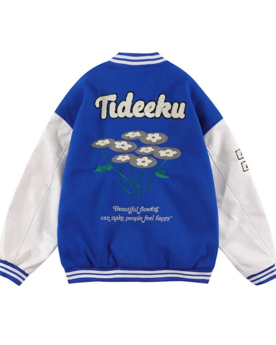 TideEku Flowers Black/Blue Jacket TideEku Flowers Black/Blue Jacket