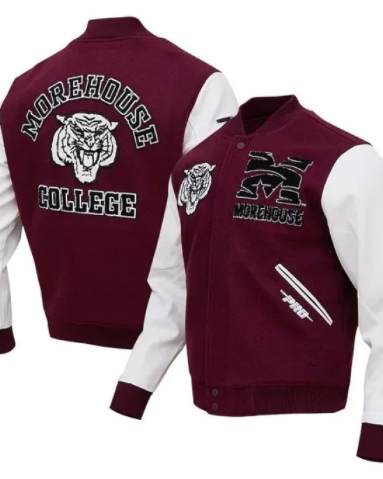 Tigers Morehouse College Wool Varsity Maroon Jacket