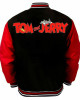 Tom and Jerry Red and Black Varsity Jacket Tom and Jerry Red and Black Varsity Jacket