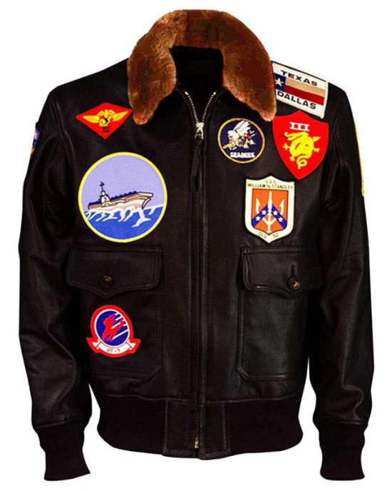 Top Gun Tom Cruise Maverick Bomber Brown Leather Jacket Top Gun Tom Cruise Maverick Bomber Brown Leather Jacket