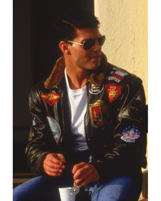 Top Gun Tom Cruise Maverick Bomber Brown Leather Jacket Top Gun Tom Cruise Maverick Bomber Brown Leather Jacket