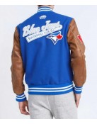 Toronto Blue Jays Varsity Blue and Brown Jacket