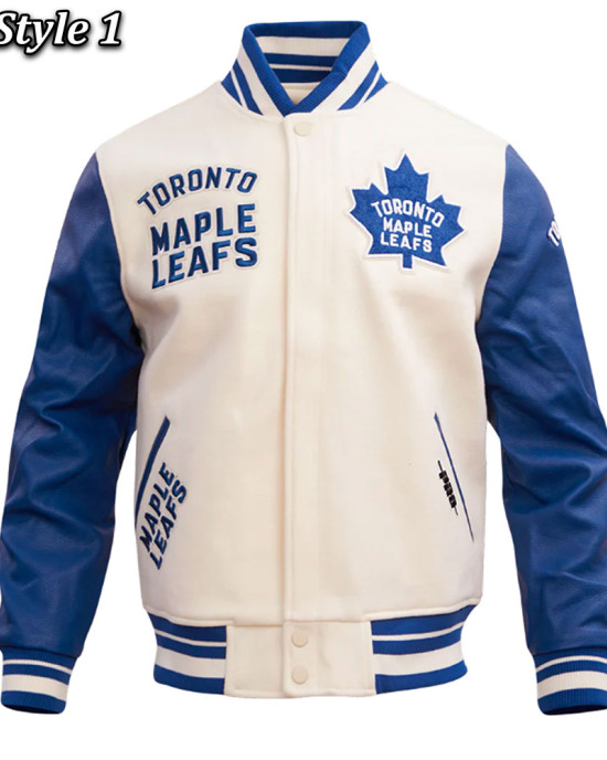 Toronto Maple Leafs Retro Classic Rib Varsity Jacket Toronto Maple Leafs Retro Classic Rib Varsity Jacket