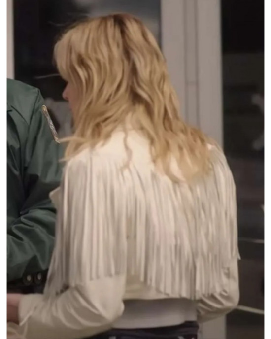 Totally Killer Kiernan Shipka Fringe Leather Jacket Totally Killer Kiernan Shipka Fringe Leather Jacket