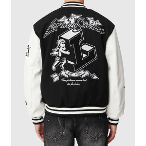 Tough Love Black and White Varsity Jacket