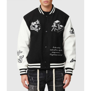 Tough Love Black and White Varsity Jacket